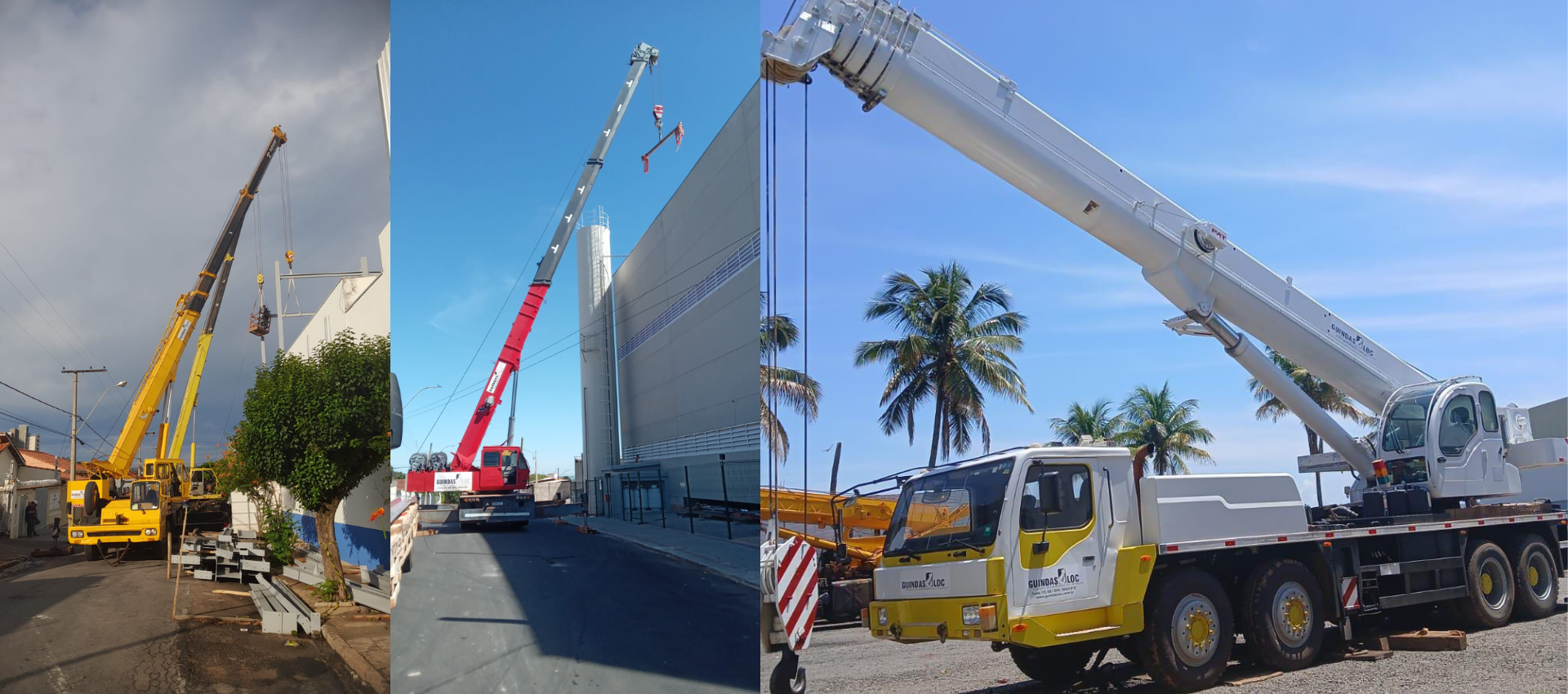 Guindastes Guindasloc em operação